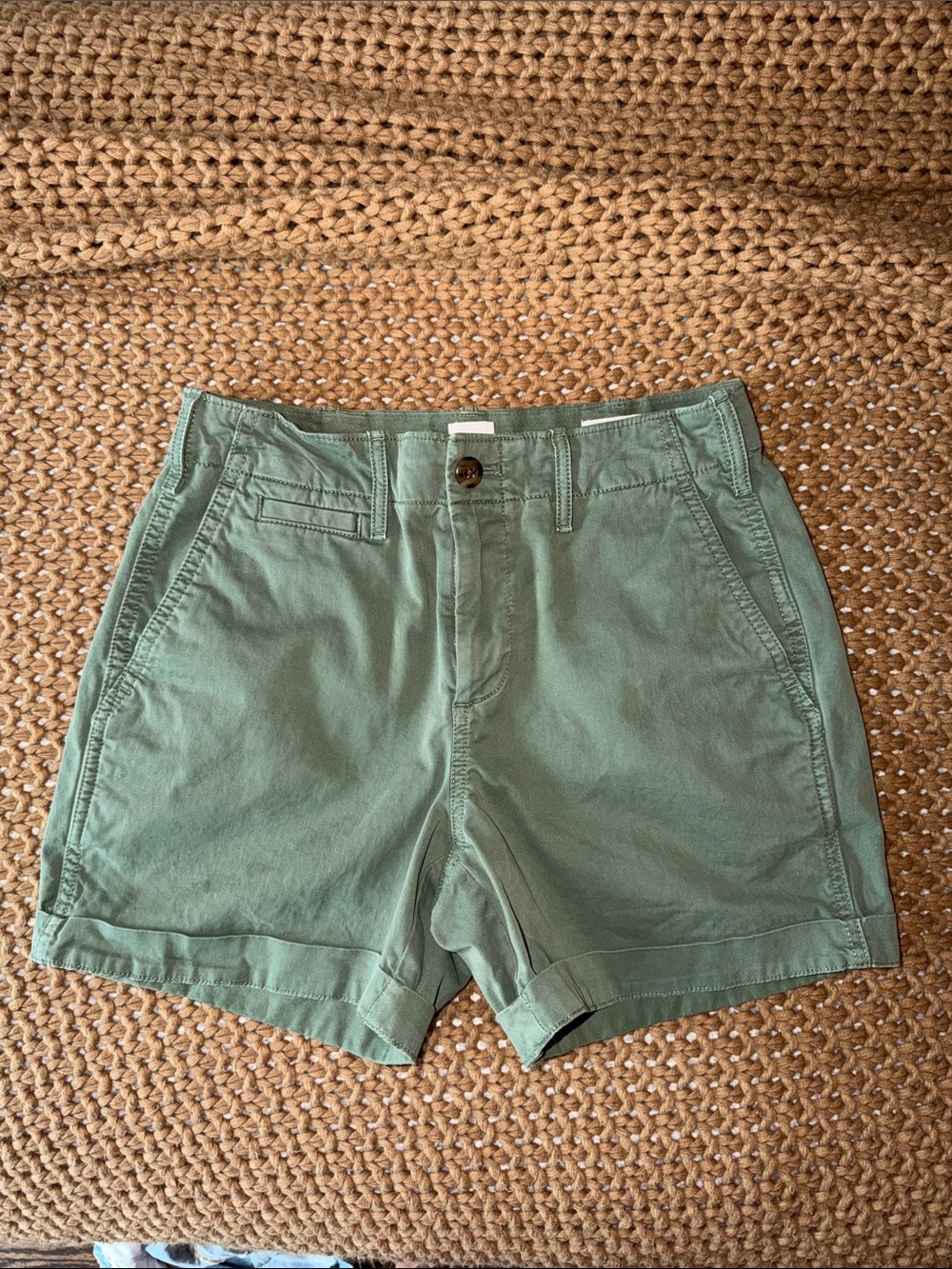 GAP Olive Green Cotton Bermuda Shorts